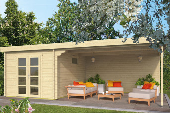  Tuindeco | Tuinhuis Gunnar met Overkapping 200373-31
